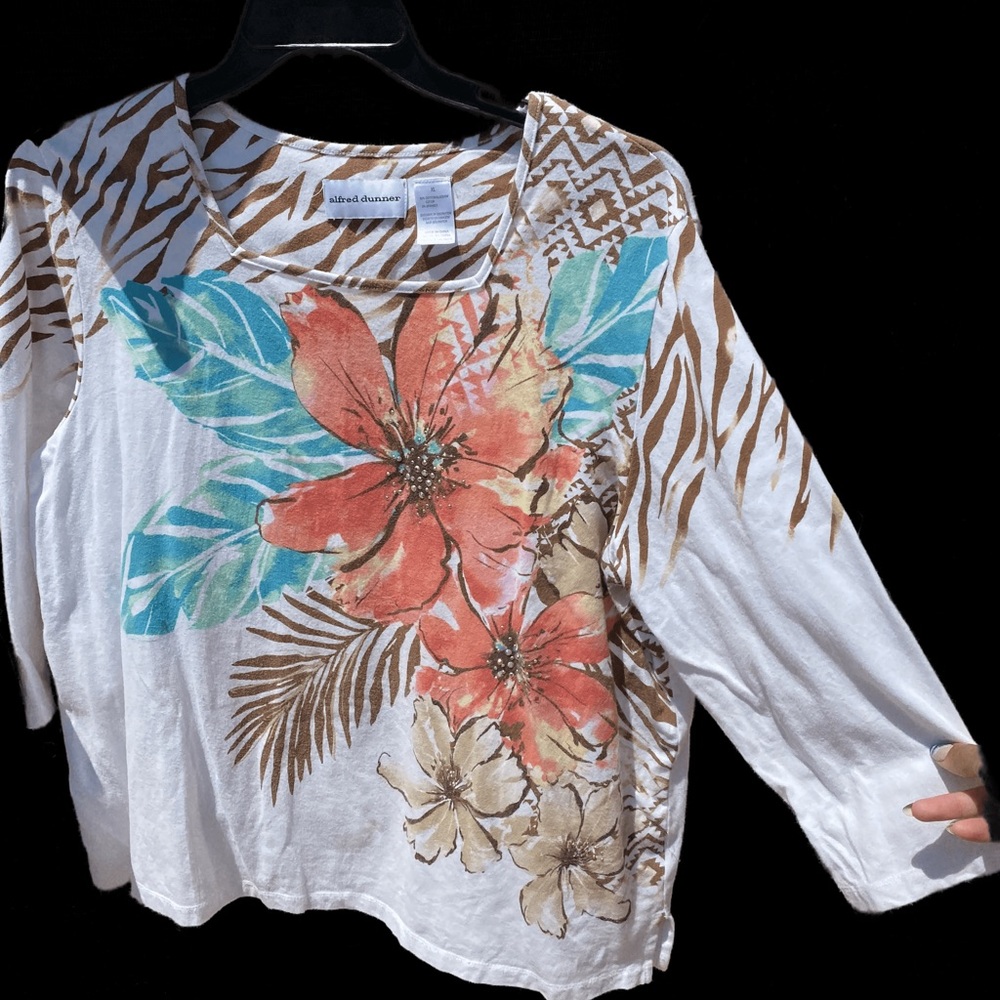 Multi colored floral T-shirt - Alfred Dunner